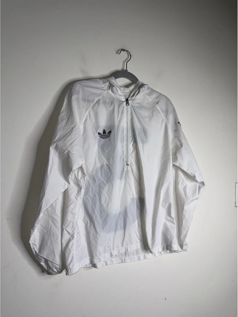 Adidas Yeezus Tour Windbreaker Jacket Mens White Kanye West Merchandise